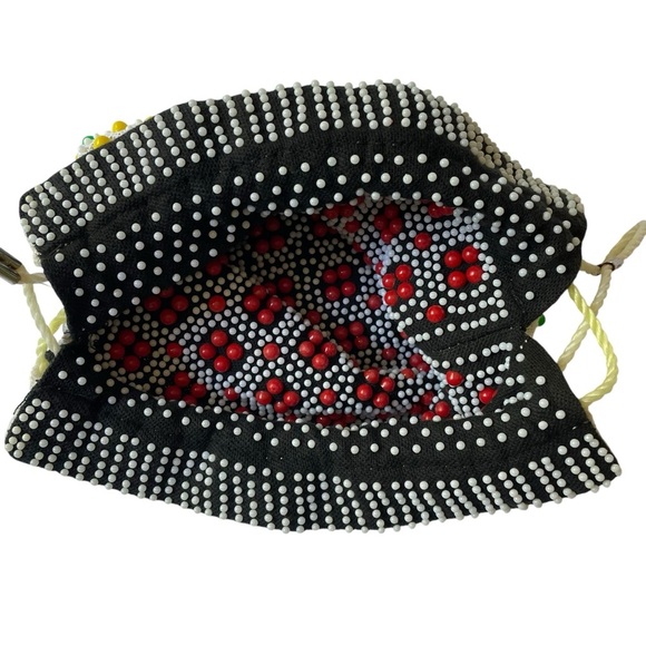 Vintage 1970s Candy Dot or Candy Bead drawstring bag - Picture 2 of 8